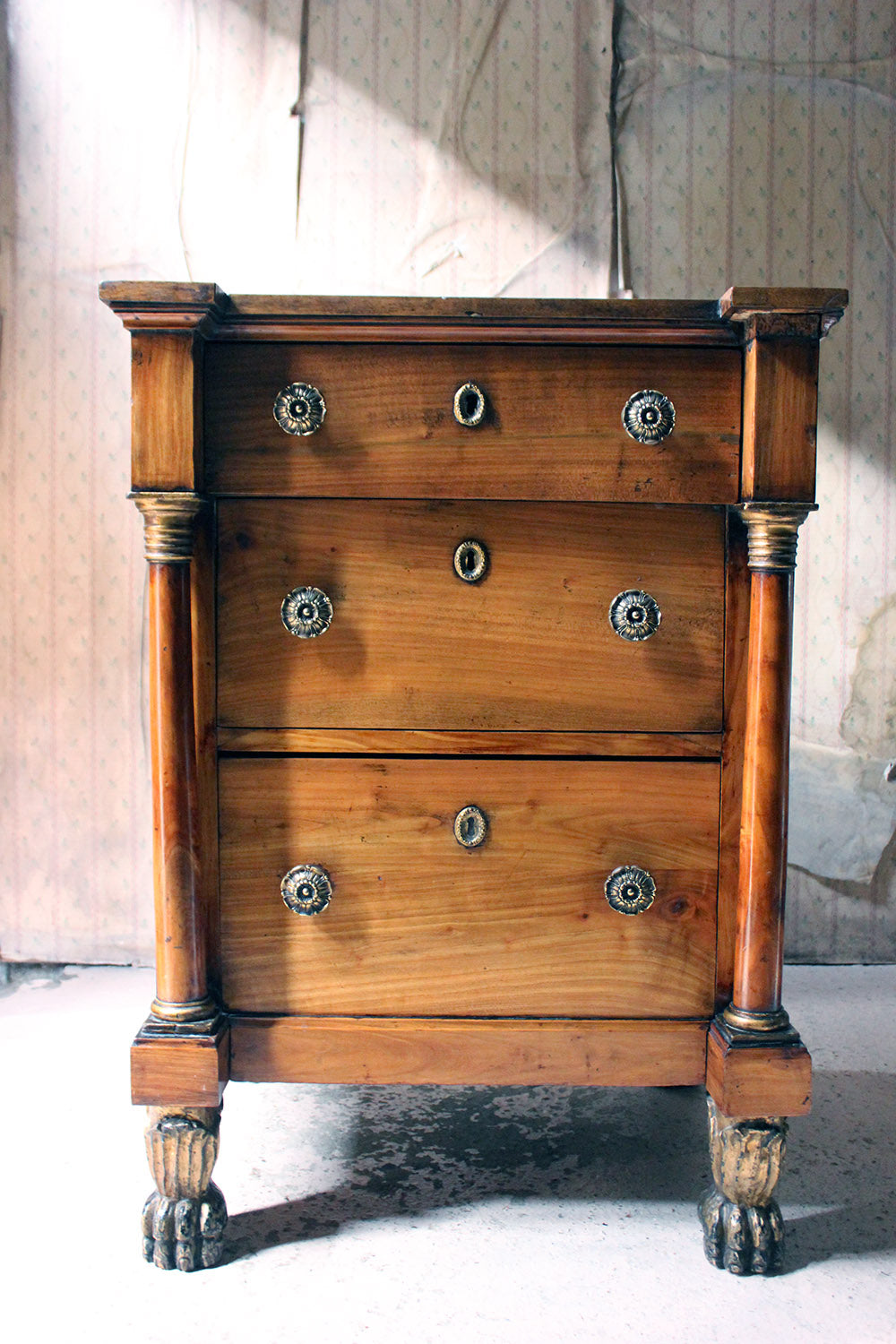 A 19thC Piedmont Fruitwood Commode c.1830-40