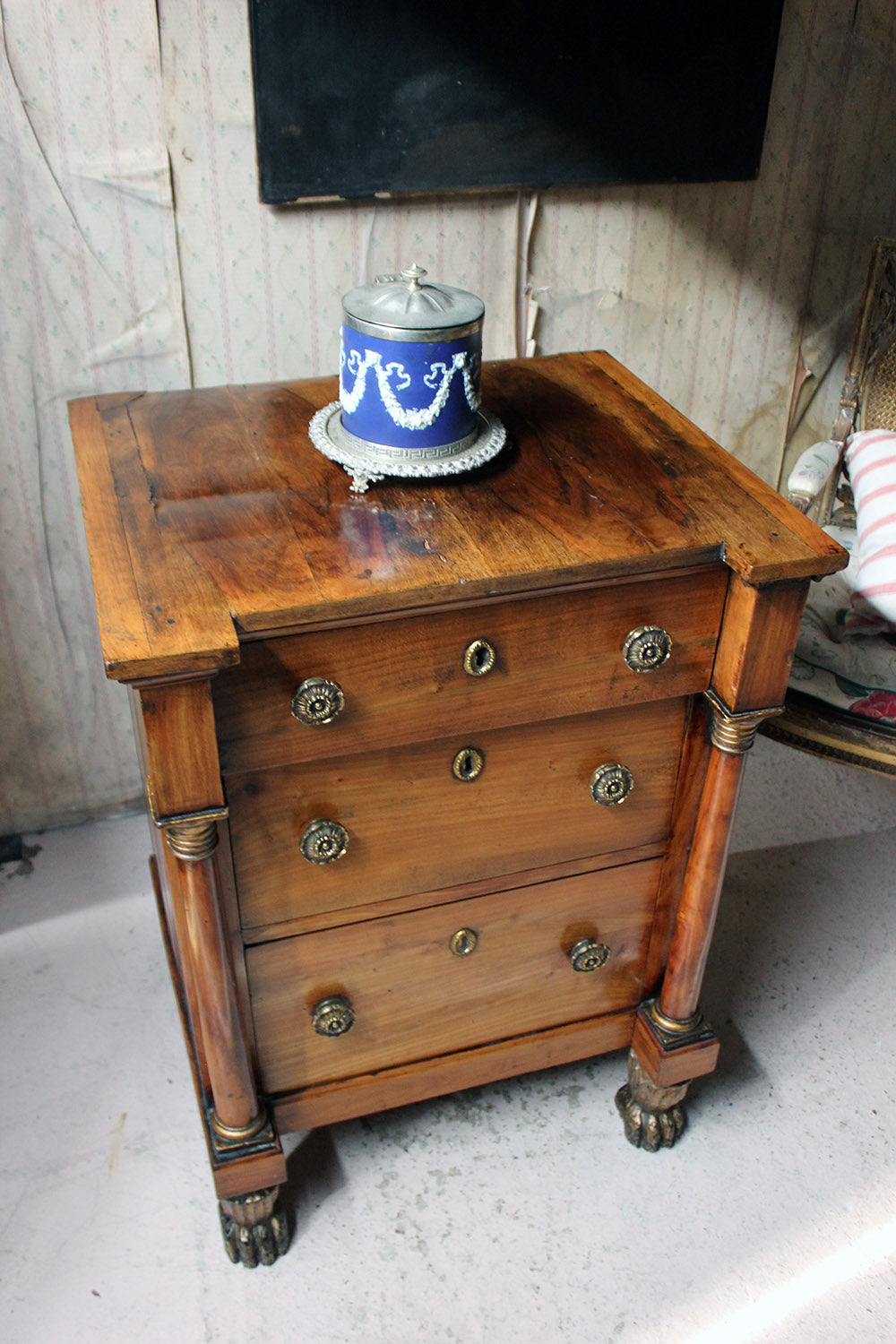 A 19thC Piedmont Fruitwood Commode c.1830-40
