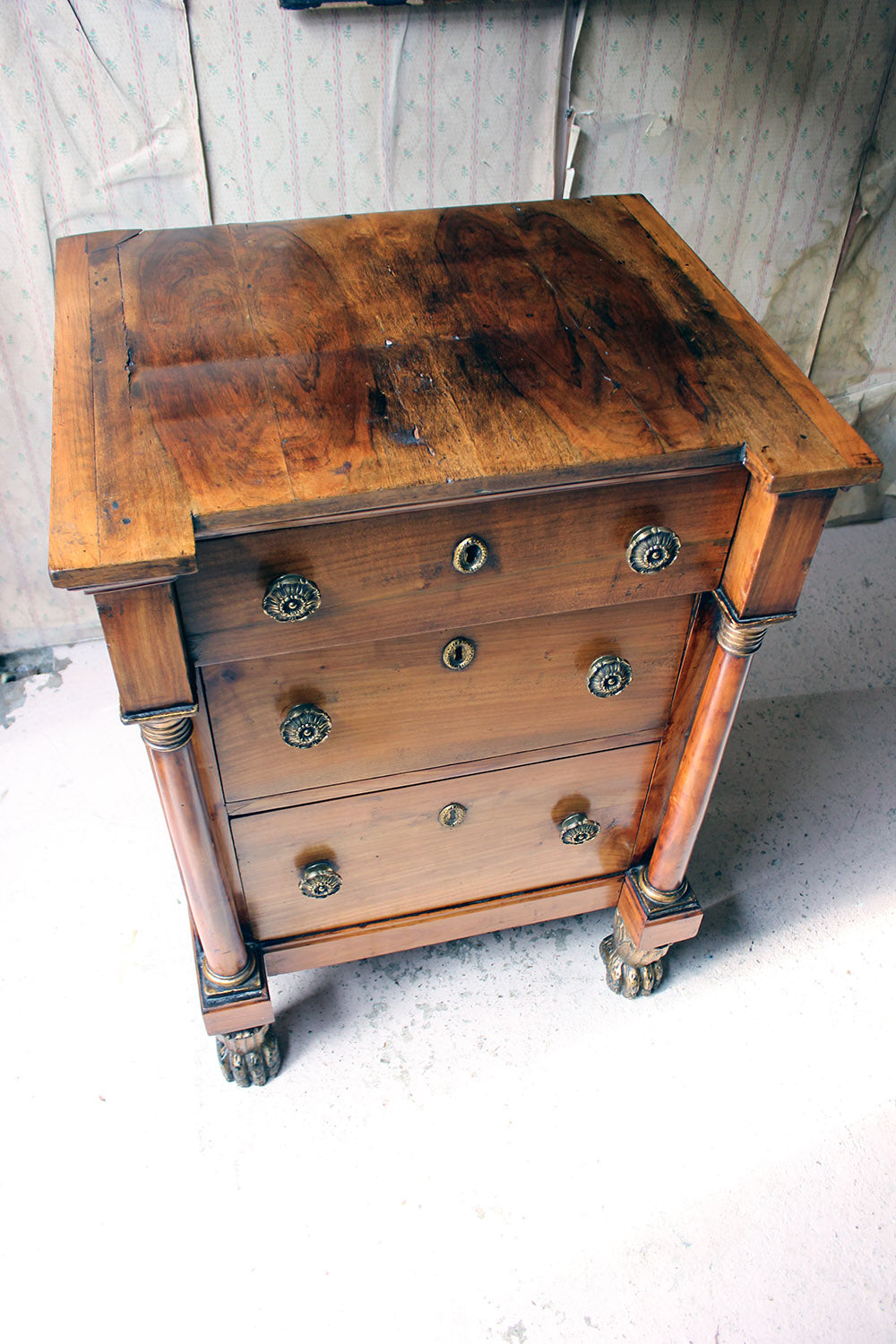 A 19thC Piedmont Fruitwood Commode c.1830-40