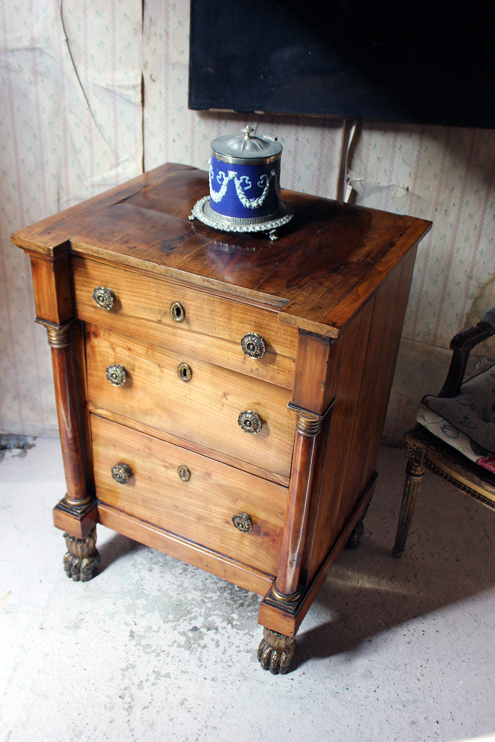 A 19thC Piedmont Fruitwood Commode c.1830-40