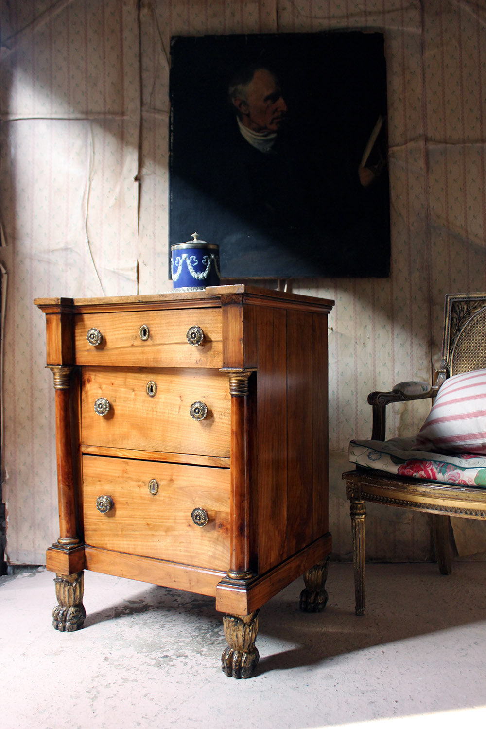 A 19thC Piedmont Fruitwood Commode c.1830-40