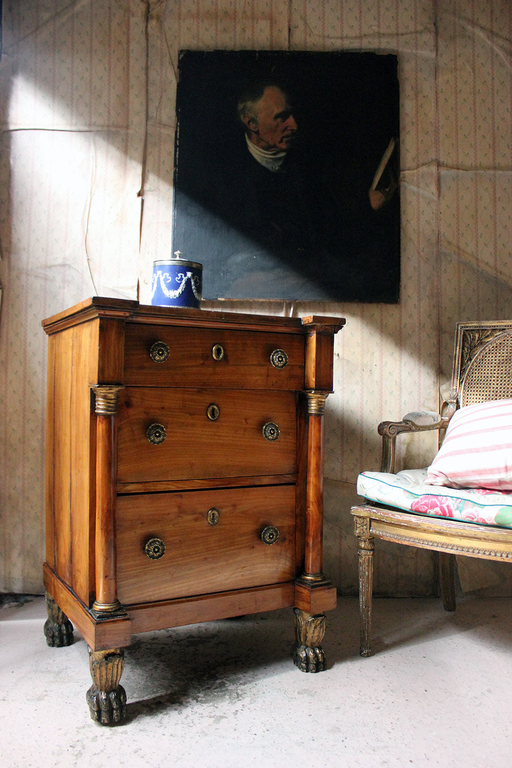 A 19thC Piedmont Fruitwood Commode c.1830-40