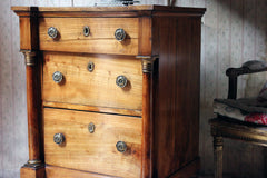 A 19thC Piedmont Fruitwood Commode c.1830-40
