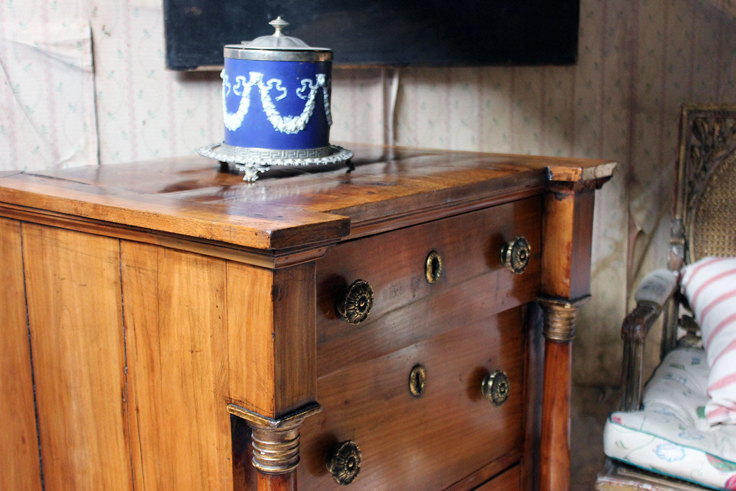 A 19thC Piedmont Fruitwood Commode c.1830-40