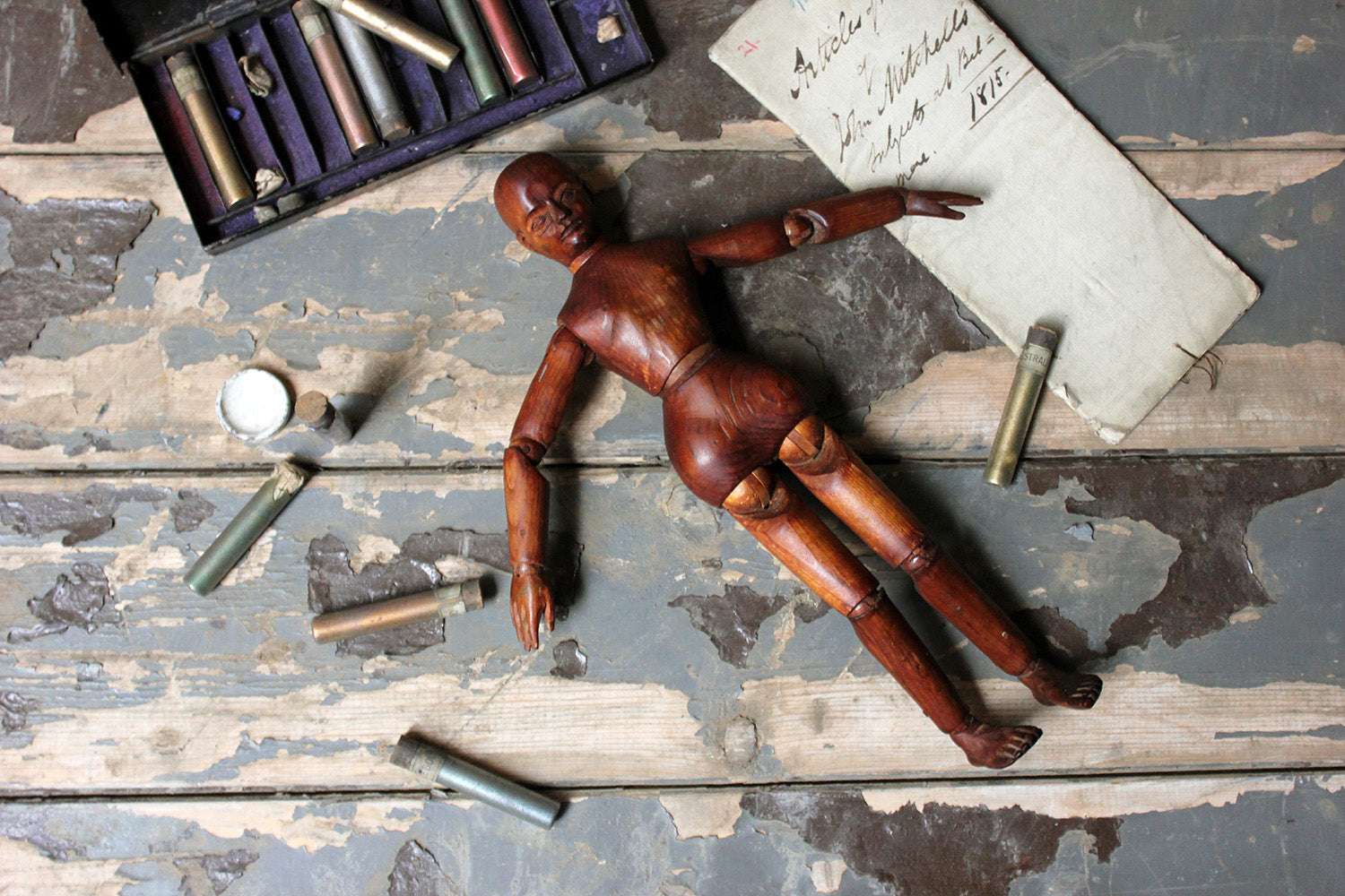 A 19thC English Pine Artist's Lay Figure by Roberson & Co. c.1890