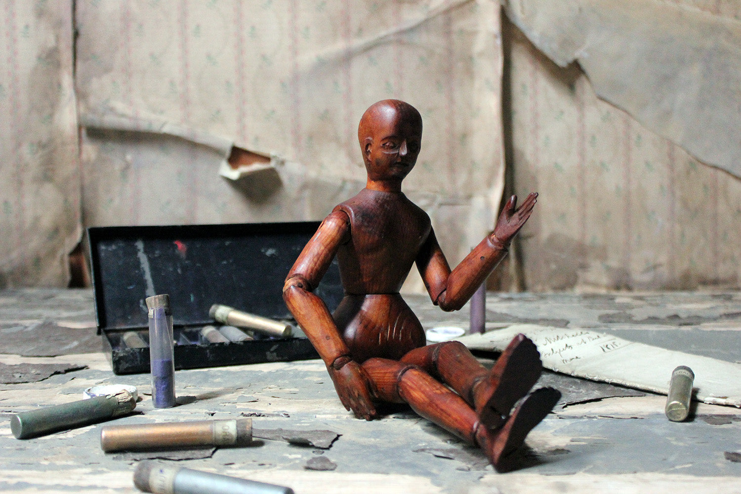 A 19thC English Pine Artist's Lay Figure by Roberson & Co. c.1890
