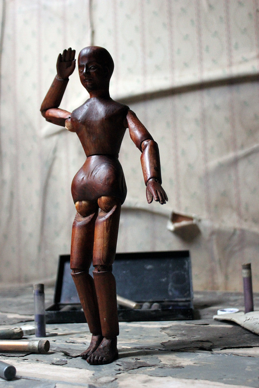 A 19thC English Pine Artist's Lay Figure by Roberson & Co. c.1890