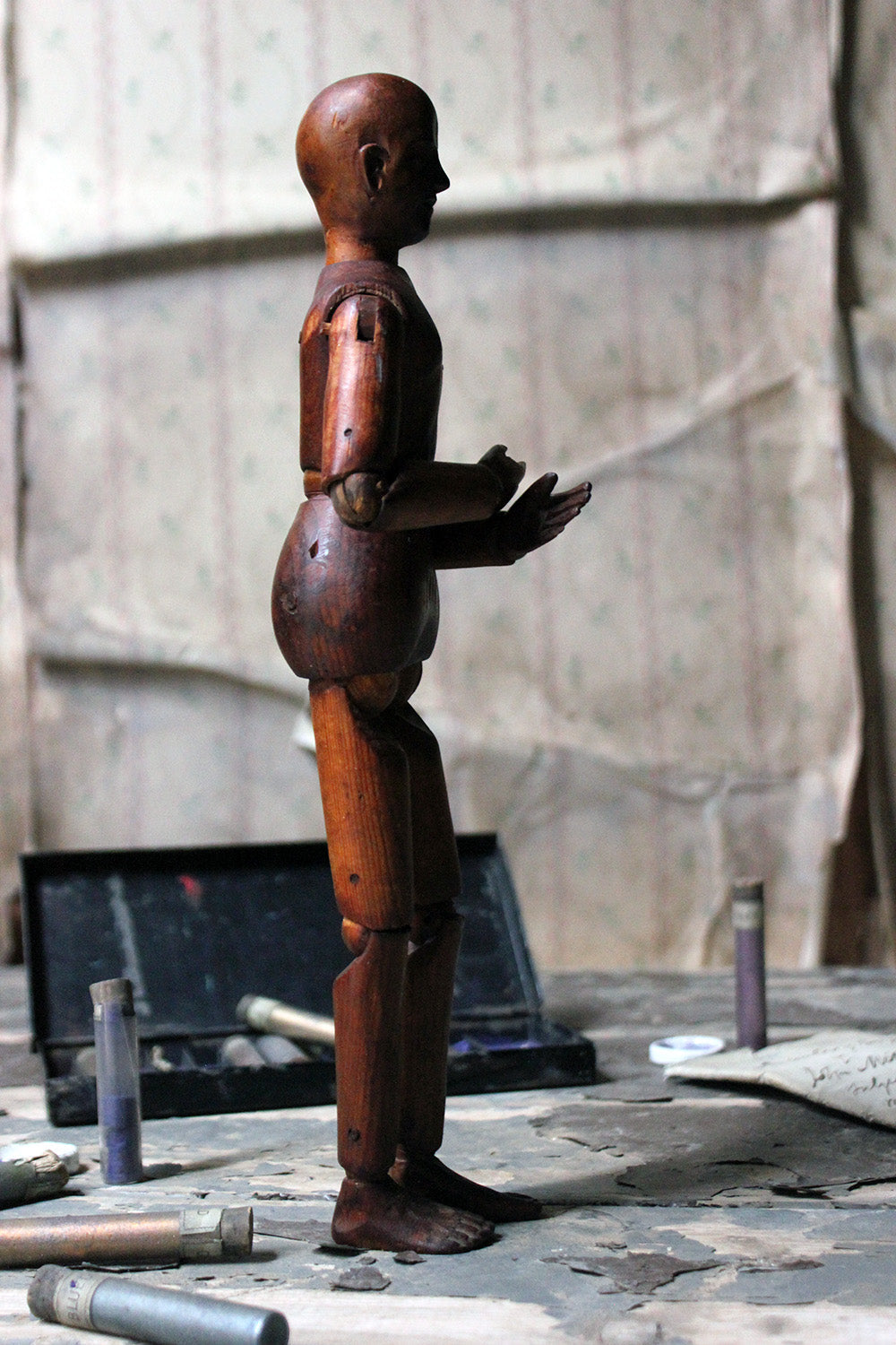 A 19thC English Pine Artist's Lay Figure by Roberson & Co. c.1890