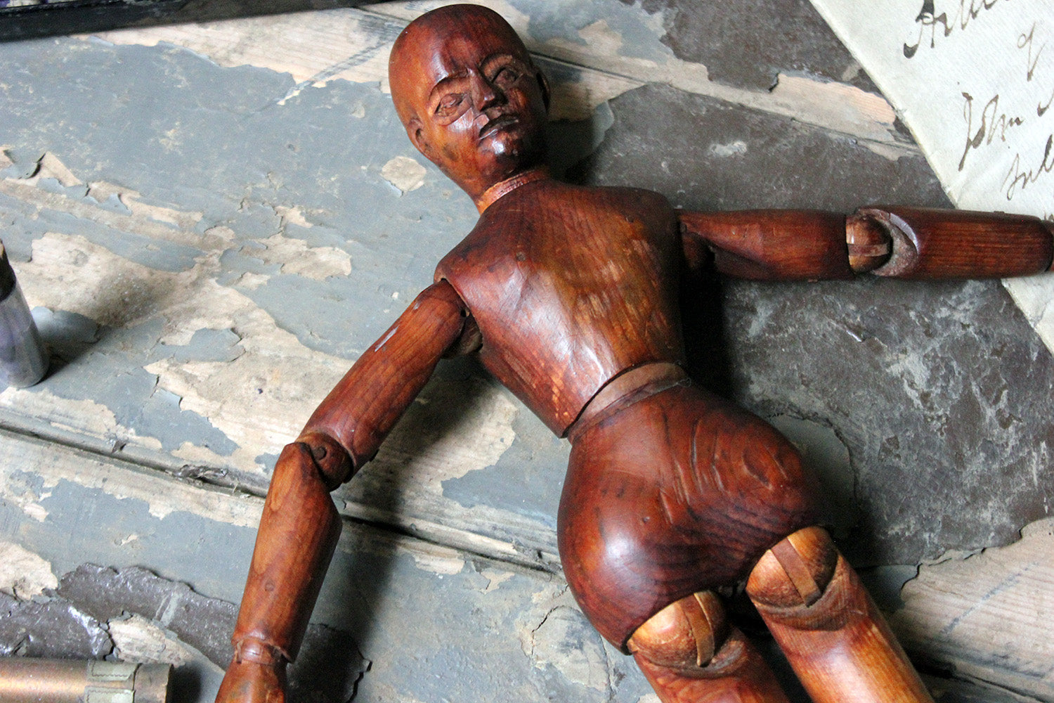 A 19thC English Pine Artist's Lay Figure by Roberson & Co. c.1890