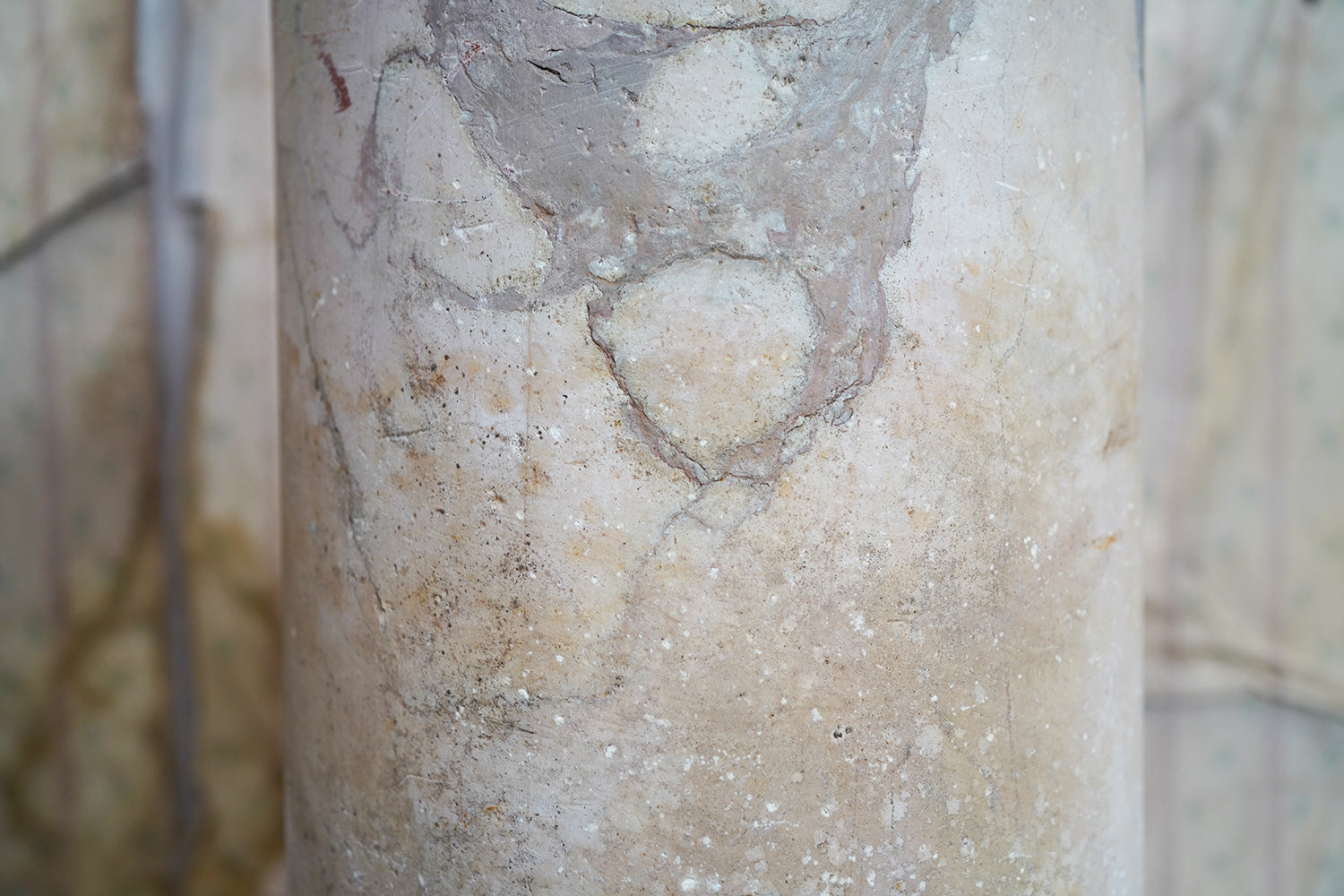 A Fine Italian Siena Scagliola Pink Marble Column c.1870