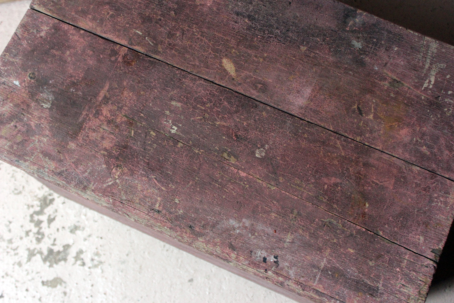 A Decorative Late Victorian Pink Painted Pine Trunk c.1900