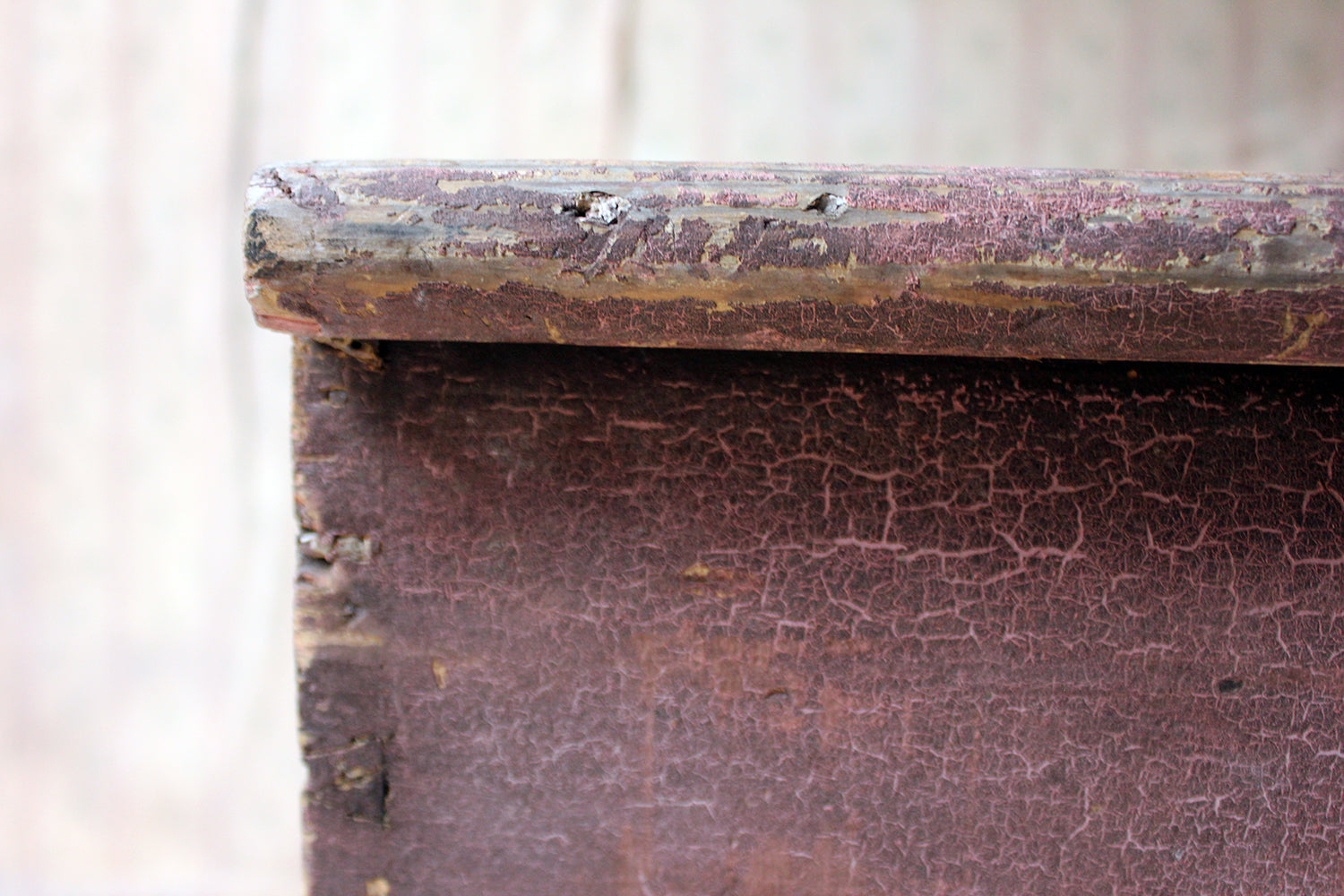 A Decorative Late Victorian Pink Painted Pine Trunk c.1900