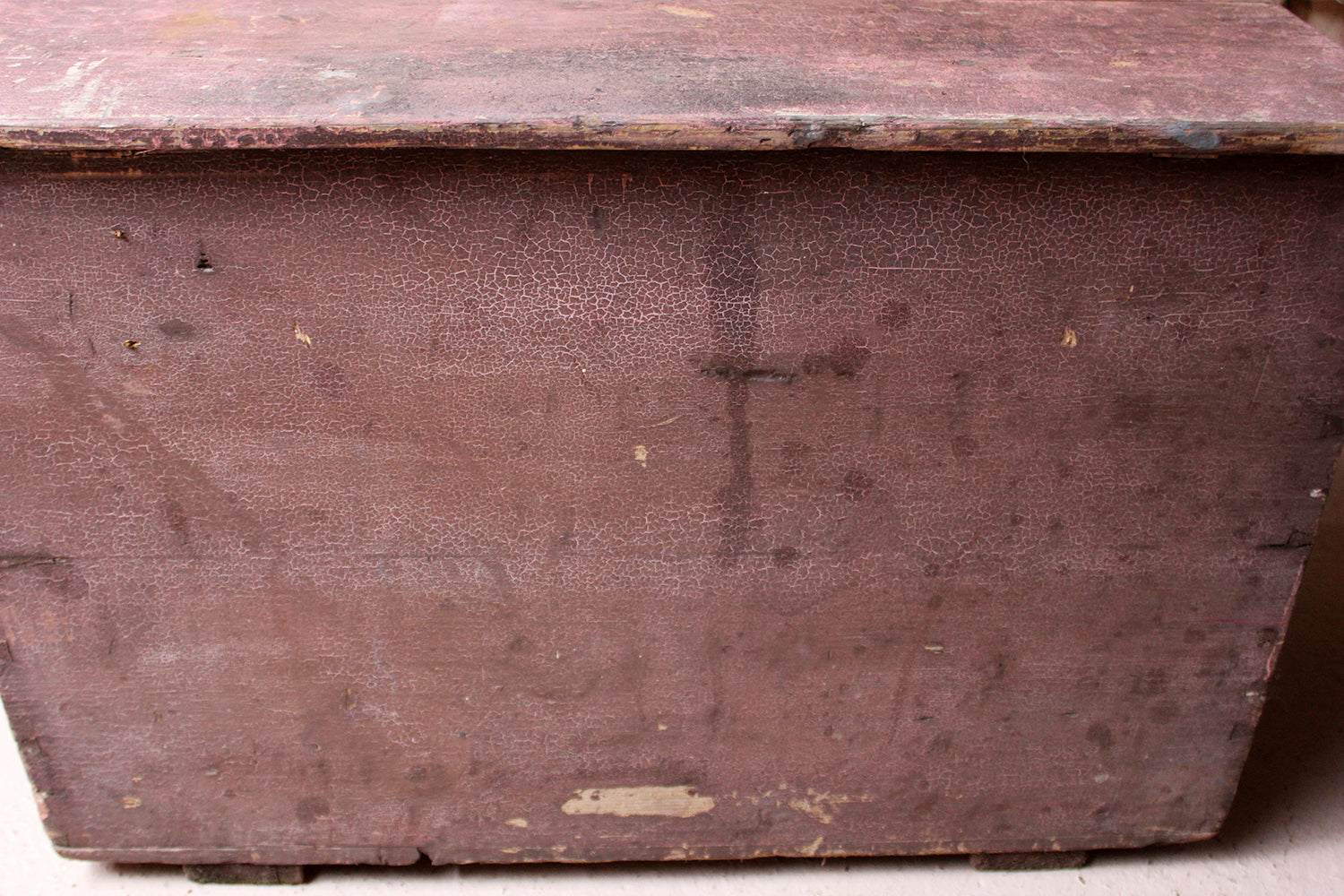 A Decorative Late Victorian Pink Painted Pine Trunk c.1900