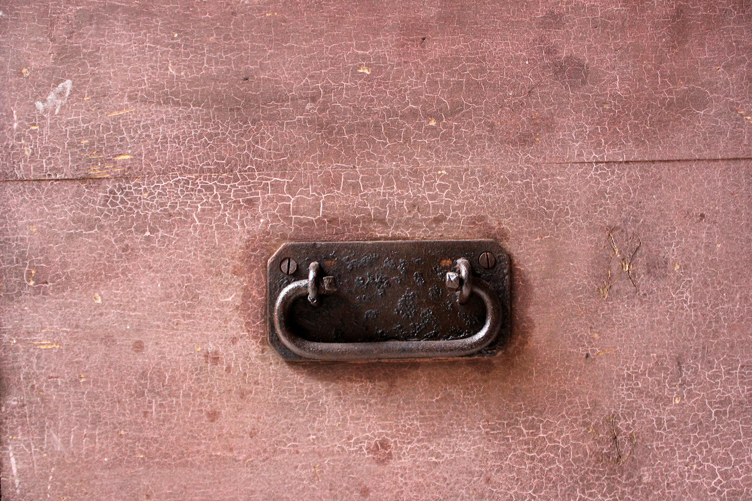 A Decorative Late Victorian Pink Painted Pine Trunk c.1900