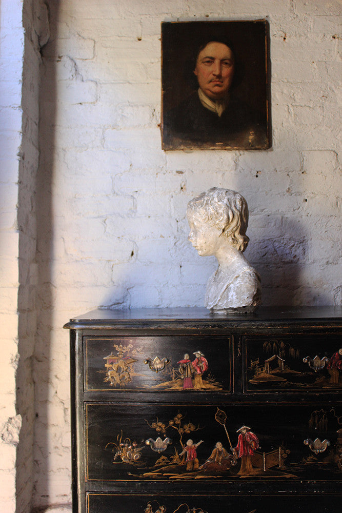 A Decorative 20thC Portrait Studio Plaster Bust of a Young Boy