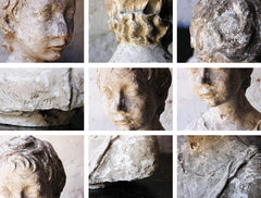A Decorative 20thC Portrait Studio Plaster Bust of a Young Boy