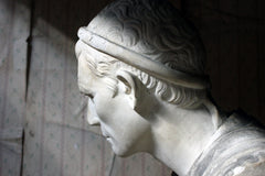 A 19thC Painted Plaster Portrait Bust of Julius Caesar c.1880