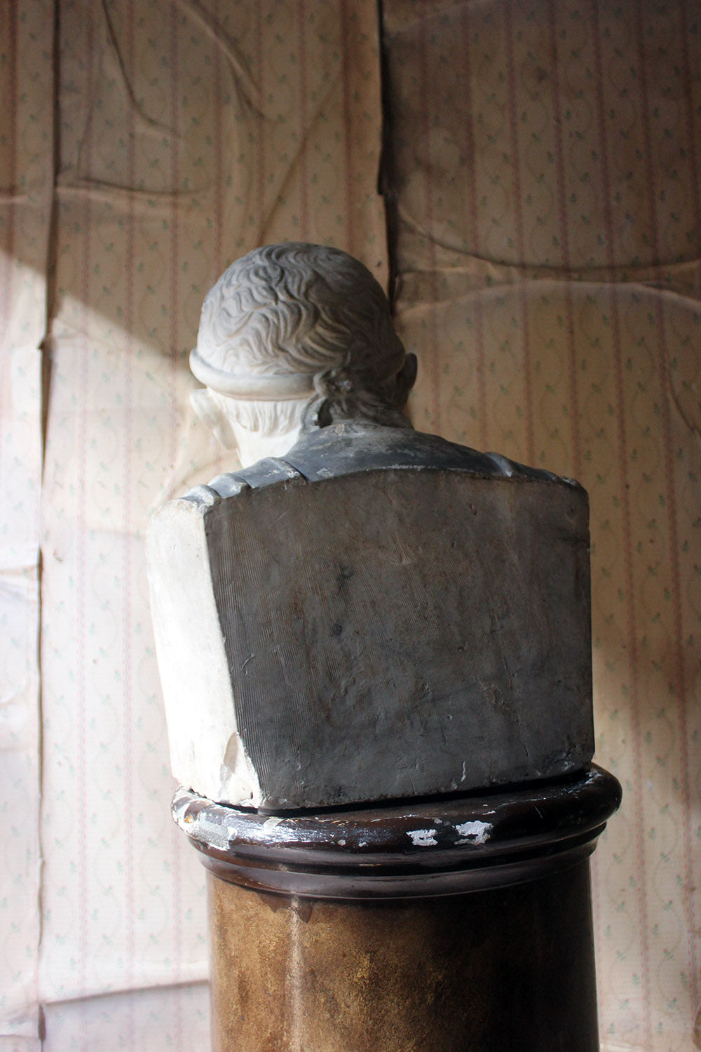 A 19thC Painted Plaster Portrait Bust of Julius Caesar c.1880