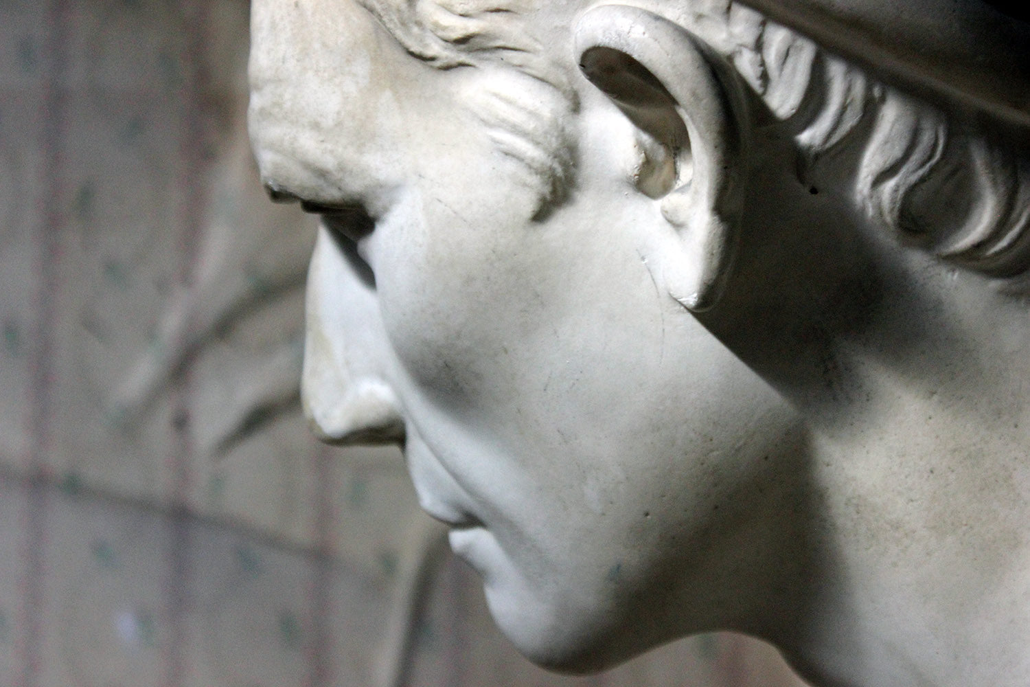 A 19thC Painted Plaster Portrait Bust of Julius Caesar c.1880