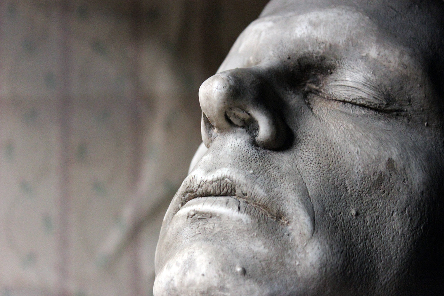 A Finely Cast Early 20thC Plaster Life Mask of a Gentleman