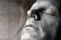 A Finely Cast Early 20thC Plaster Life Mask of a Gentleman