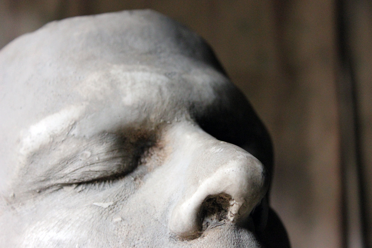 A Finely Cast Early 20thC Plaster Life Mask of a Gentleman