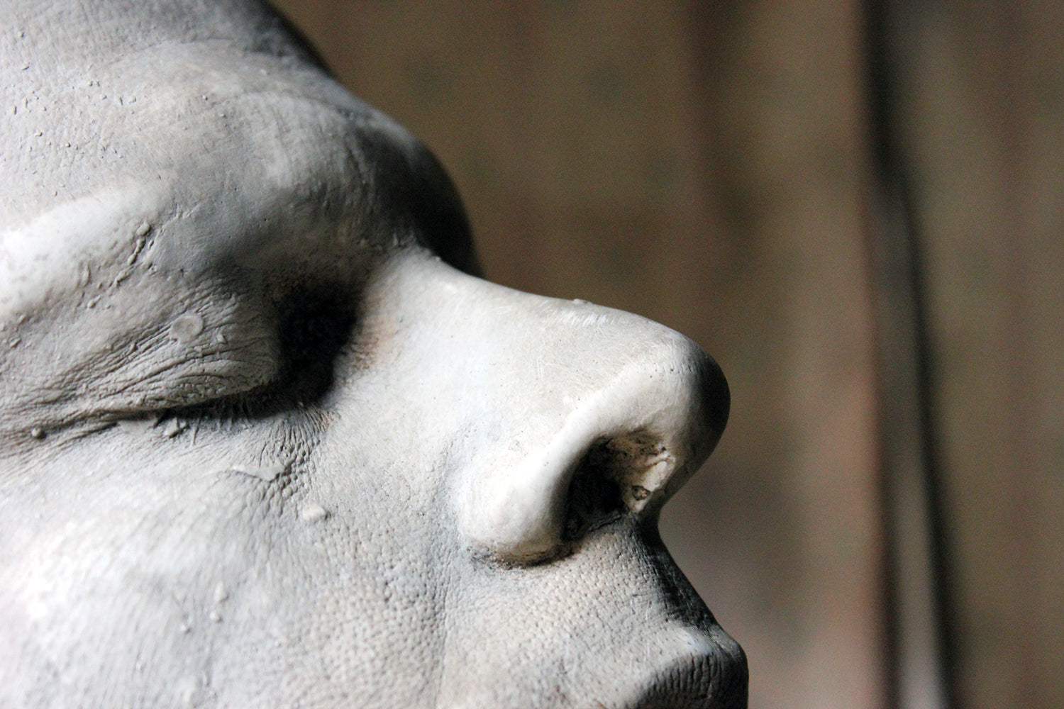 A Finely Cast Early 20thC Plaster Life Mask of a Gentleman