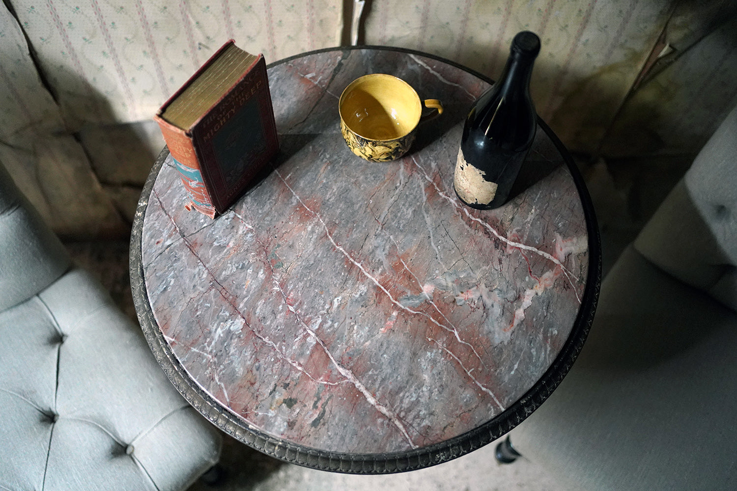 A Cast Iron & Portasanta Brecchia Marble Circular Occasional Table c.1870-80