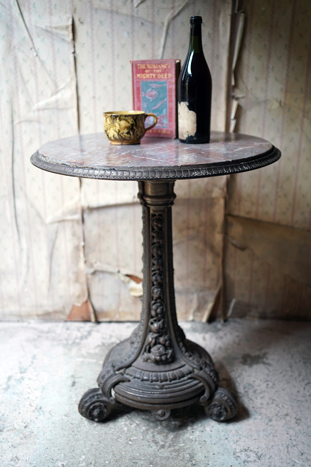 A Cast Iron & Portasanta Brecchia Marble Circular Occasional Table c.1870-80