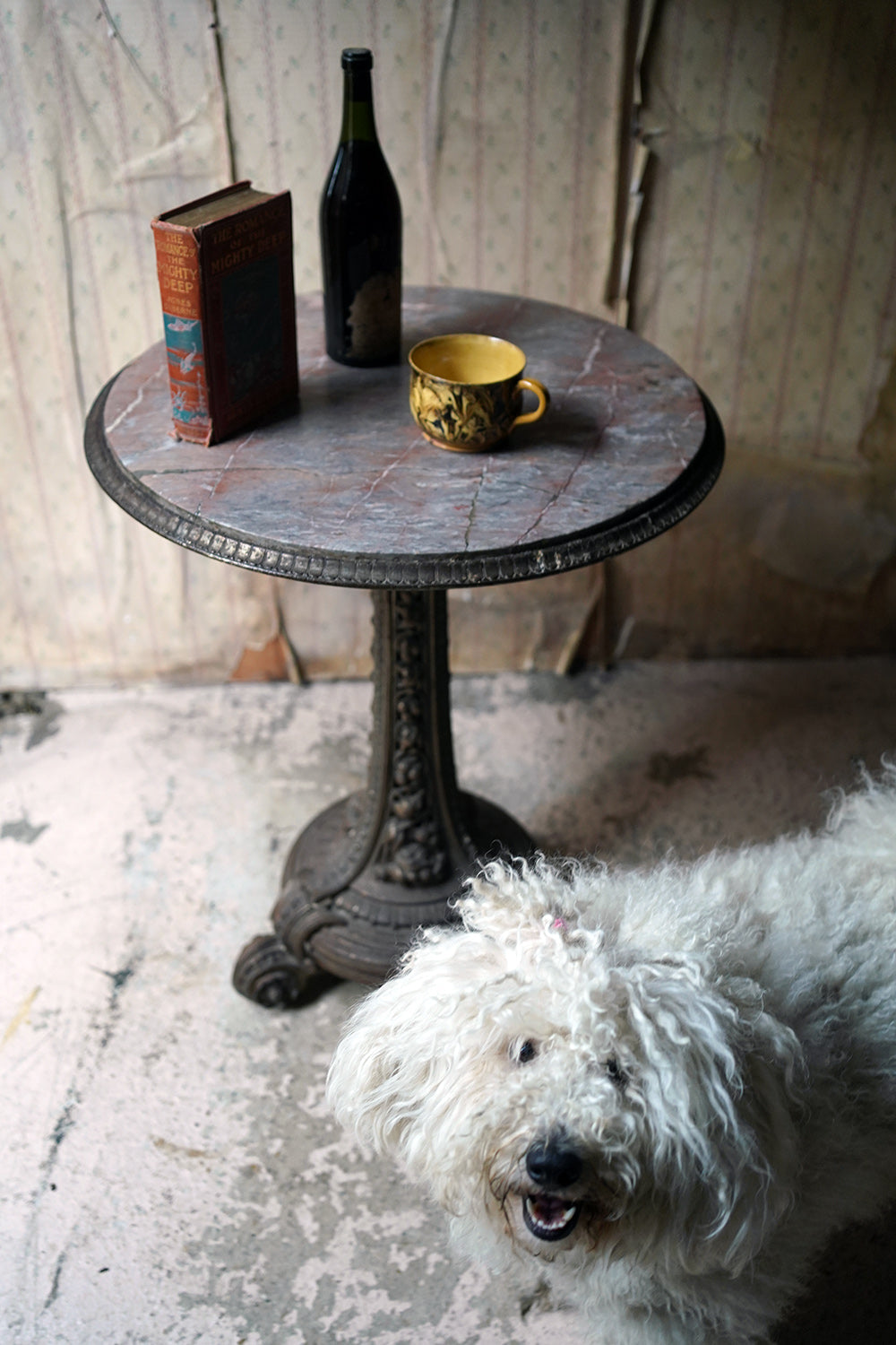 A Cast Iron & Portasanta Brecchia Marble Circular Occasional Table c.1870-80