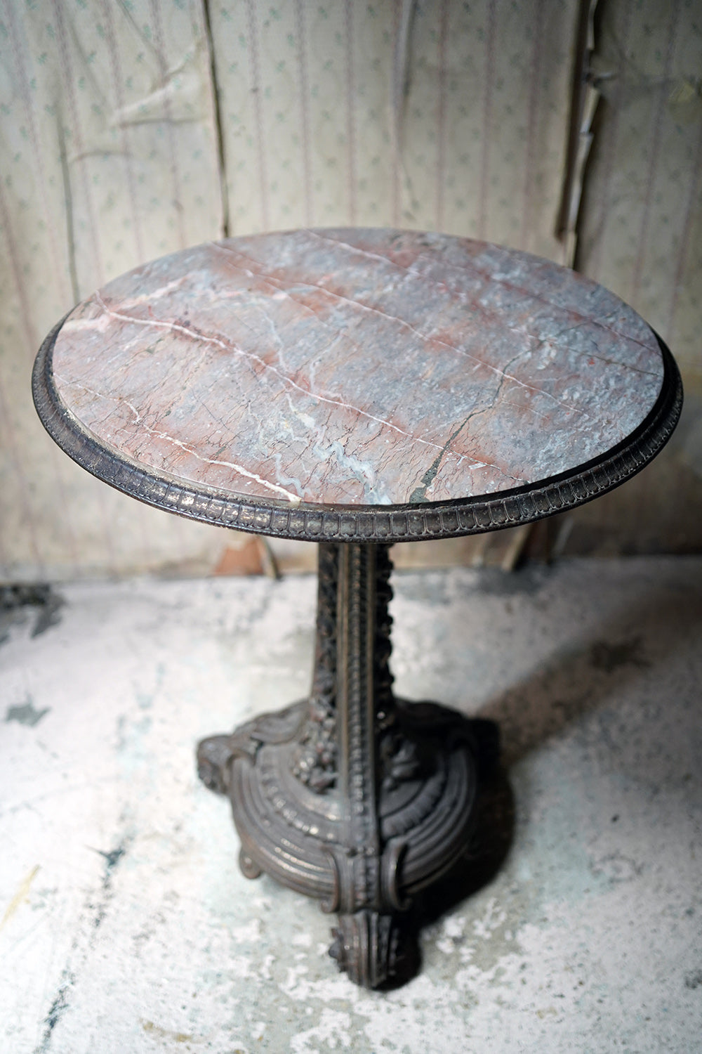 A Cast Iron & Portasanta Brecchia Marble Circular Occasional Table c.1870-80