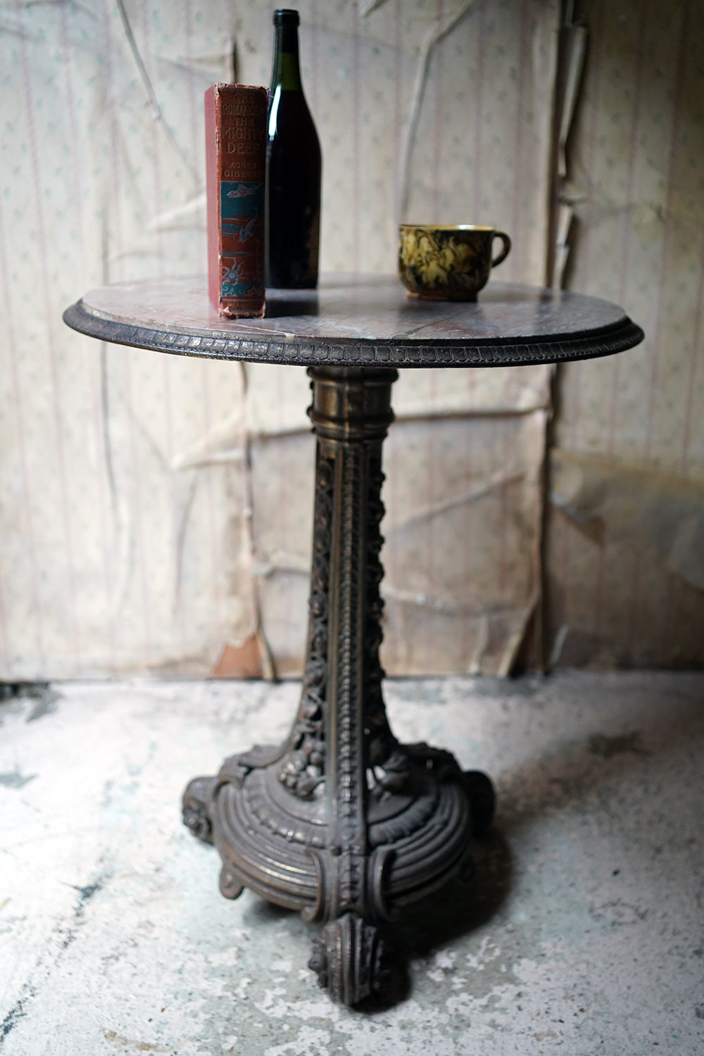 A Cast Iron & Portasanta Brecchia Marble Circular Occasional Table c.1870-80
