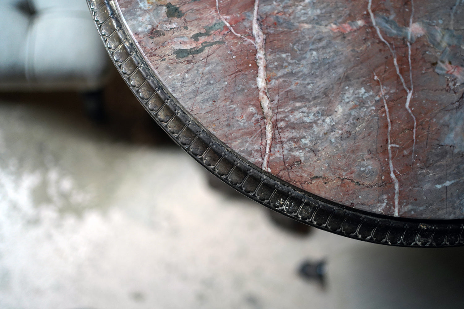 A Cast Iron & Portasanta Brecchia Marble Circular Occasional Table c.1870-80