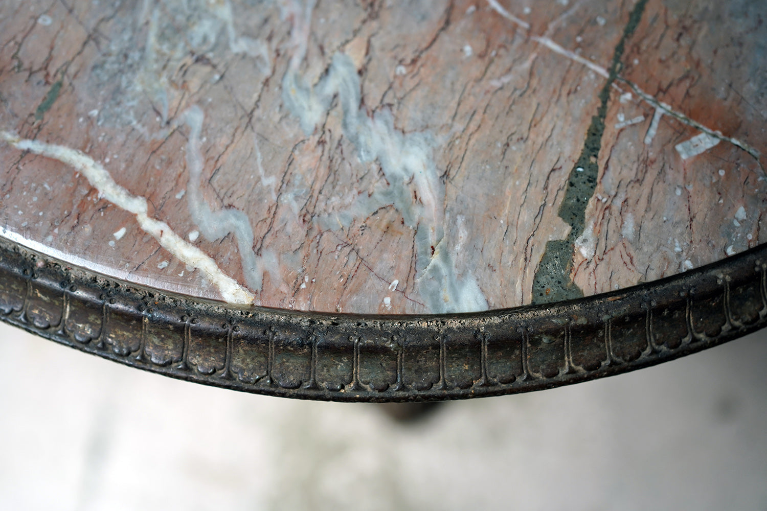A Cast Iron & Portasanta Brecchia Marble Circular Occasional Table c.1870-80