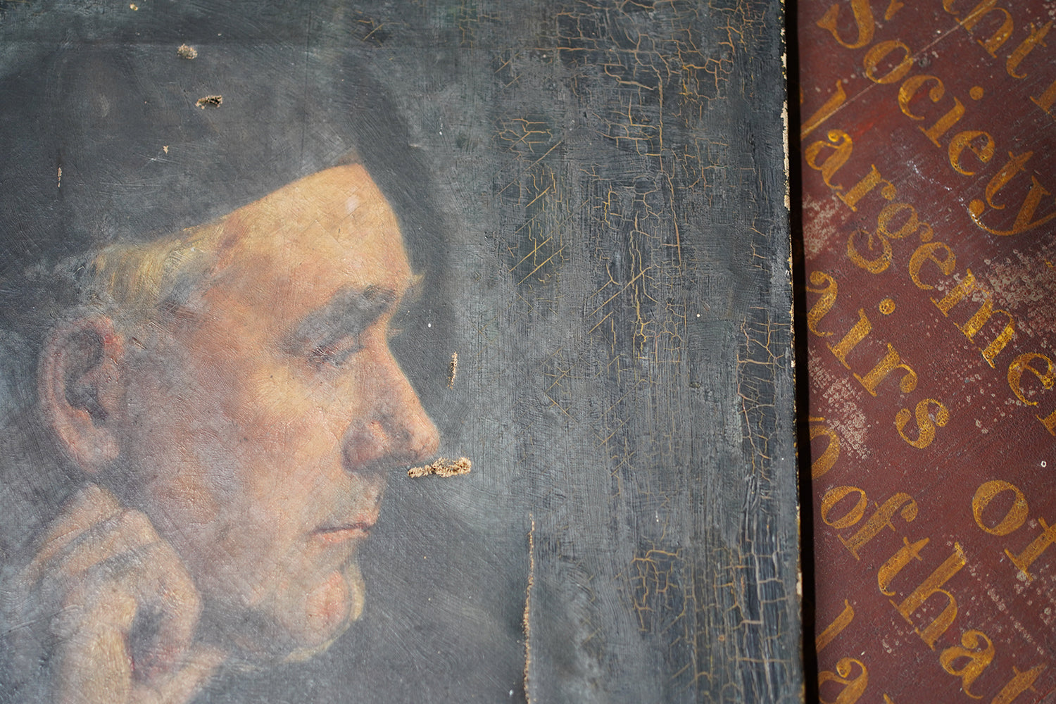 A 19thC Oil on Canvas Portrait of a Contemplative Gentleman c.1870