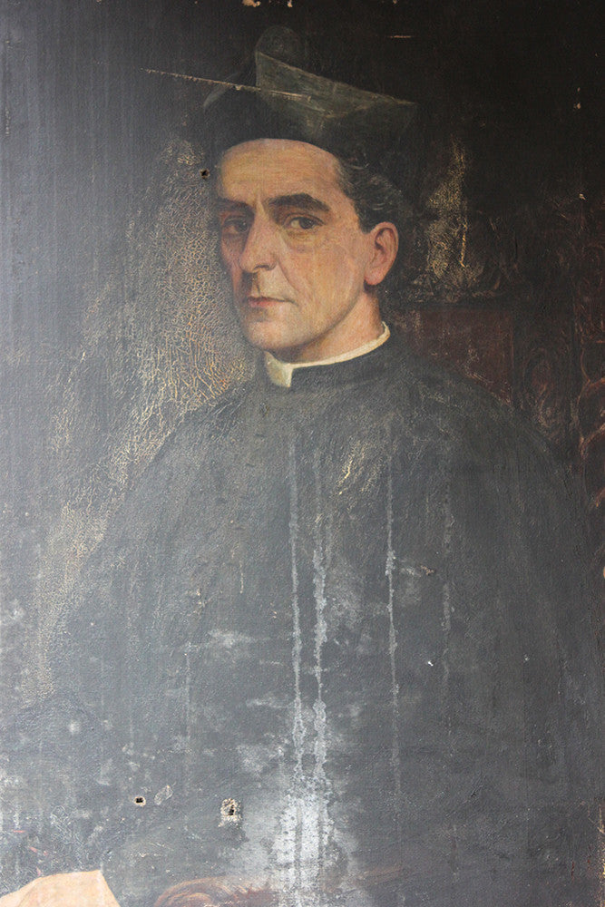 A Good English School Portrait of an Italian Chief Cantor Priest by Arthur Edward Clabburn c.1900