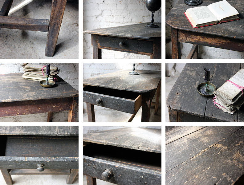 A Charming Mid-19thC Provincial Stained Pine Farmhouse Table c.1840-50