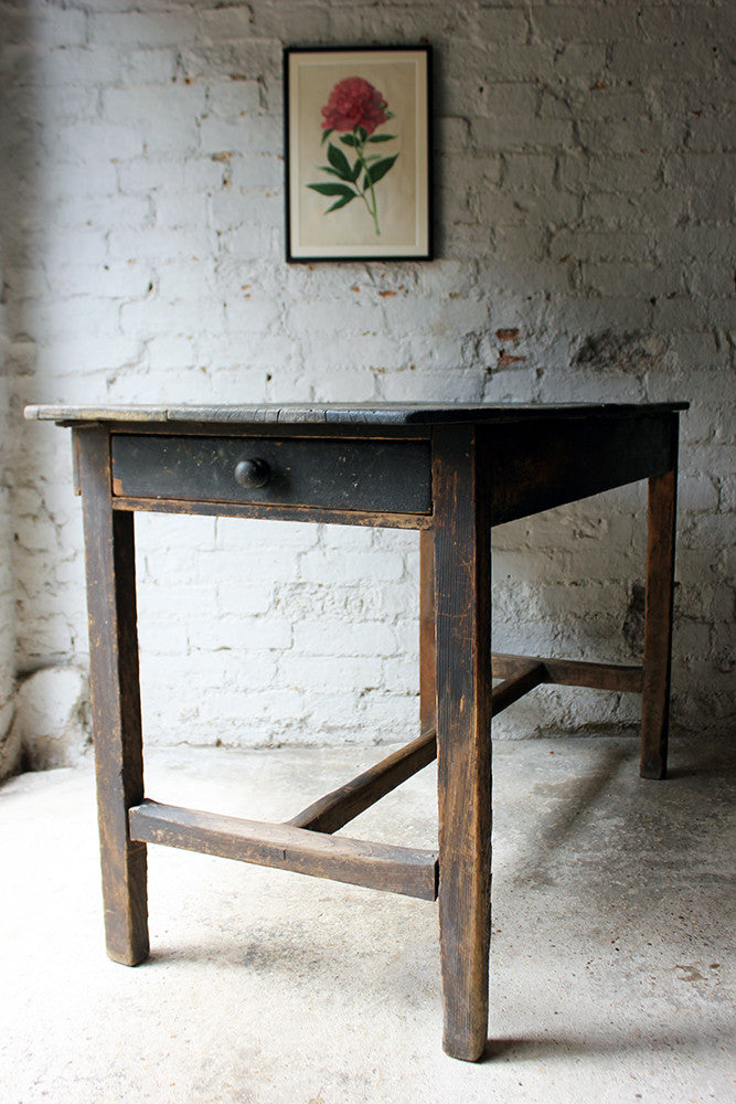 A Charming Mid-19thC Provincial Stained Pine Farmhouse Table c.1840-50