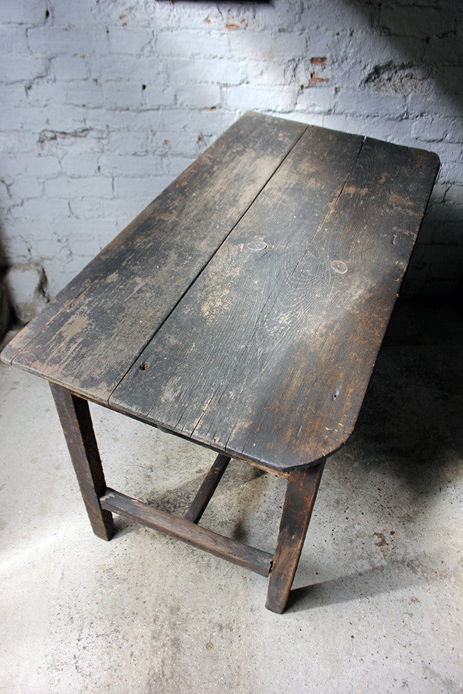 A Charming Mid-19thC Provincial Stained Pine Farmhouse Table c.1840-50