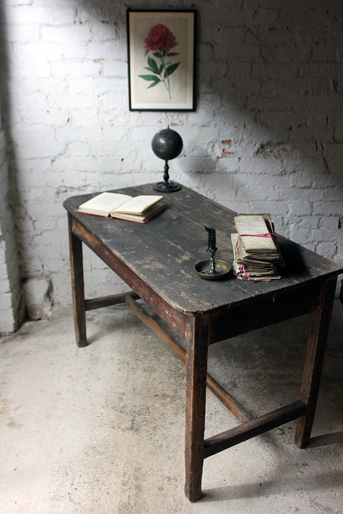 A Charming Mid-19thC Provincial Stained Pine Farmhouse Table c.1840-50