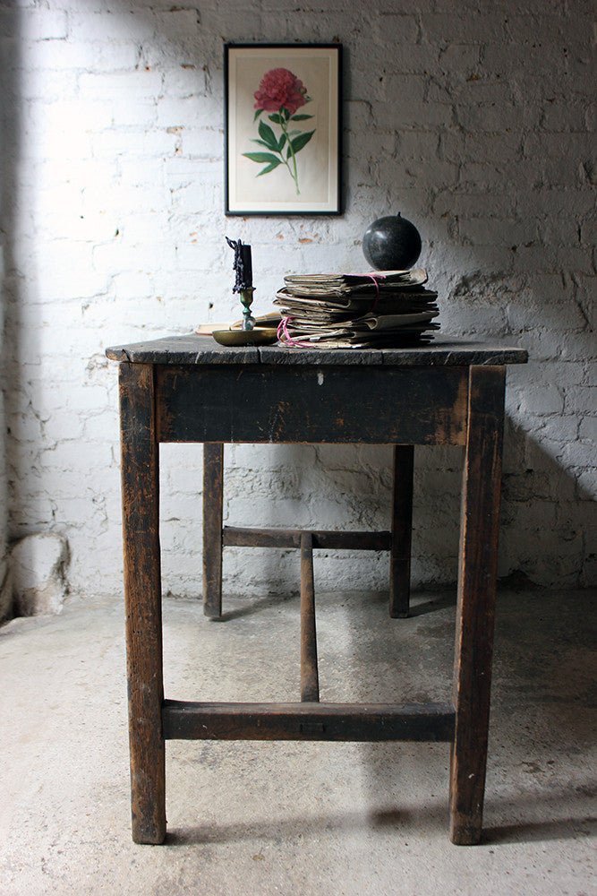 A Charming Mid-19thC Provincial Stained Pine Farmhouse Table c.1840-50