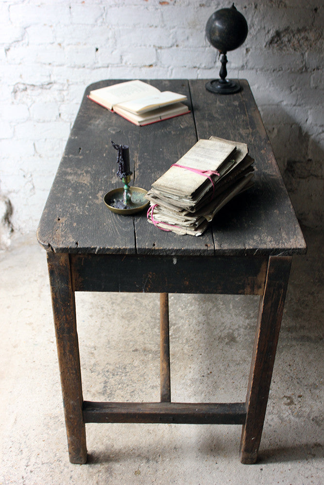 A Charming Mid-19thC Provincial Stained Pine Farmhouse Table c.1840-50