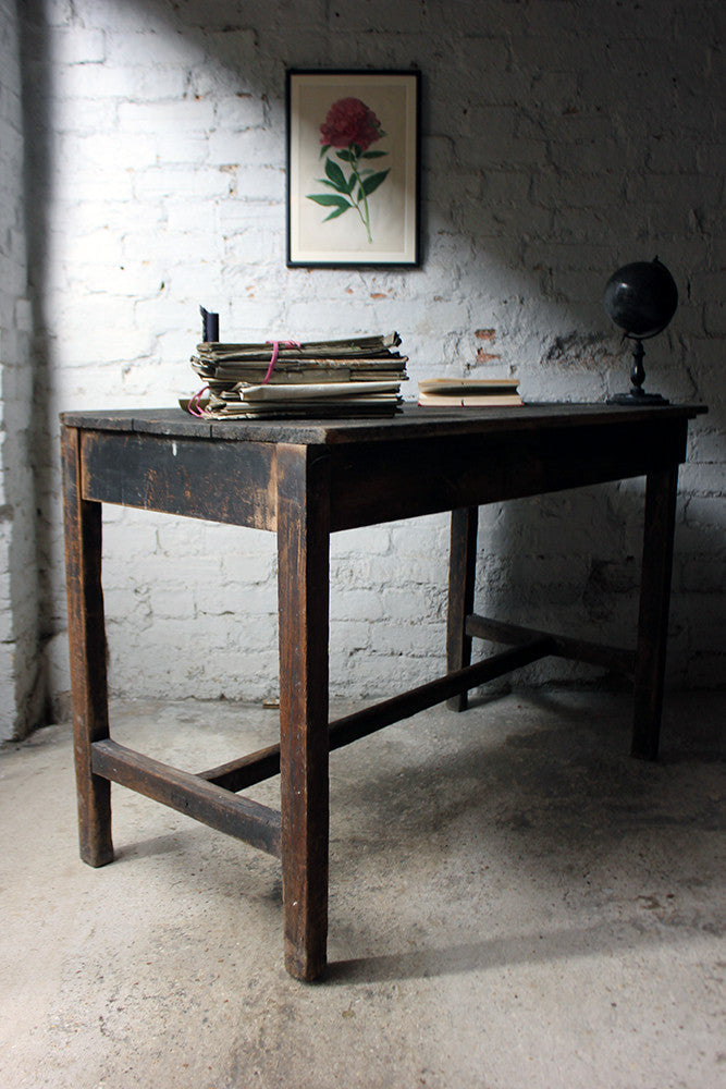 A Charming Mid-19thC Provincial Stained Pine Farmhouse Table c.1840-50