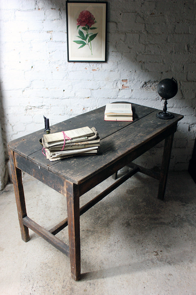 A Charming Mid-19thC Provincial Stained Pine Farmhouse Table c.1840-50