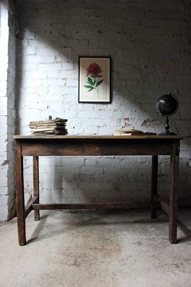 A Charming Mid-19thC Provincial Stained Pine Farmhouse Table c.1840-50
