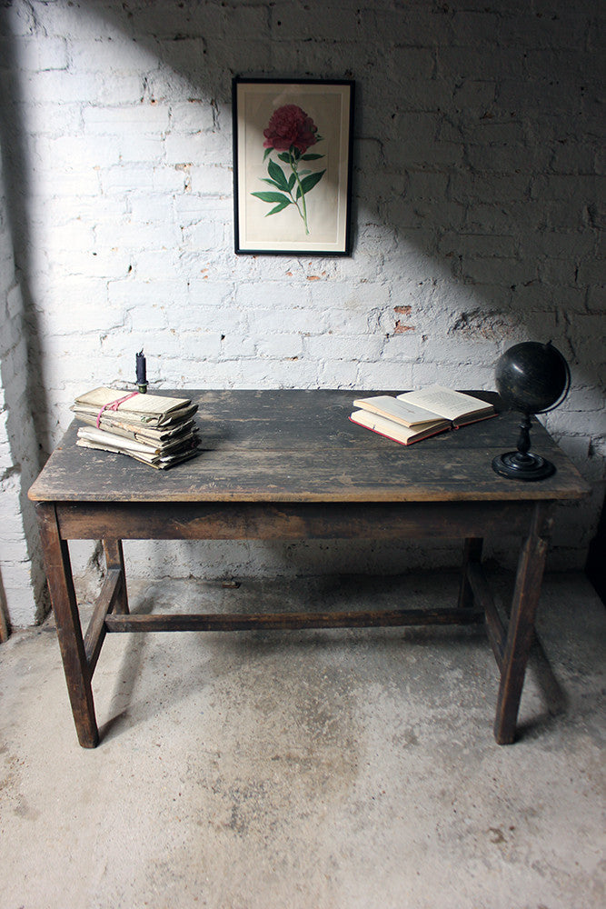 A Charming Mid-19thC Provincial Stained Pine Farmhouse Table c.1840-50
