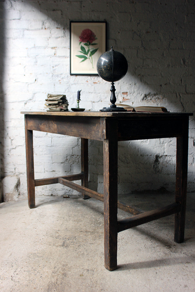A Charming Mid-19thC Provincial Stained Pine Farmhouse Table c.1840-50