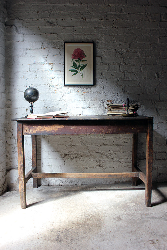 A Charming Mid-19thC Provincial Stained Pine Farmhouse Table c.1840-50