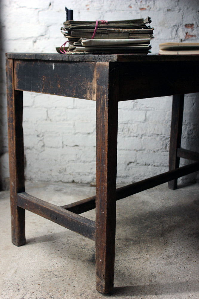 A Charming Mid-19thC Provincial Stained Pine Farmhouse Table c.1840-50