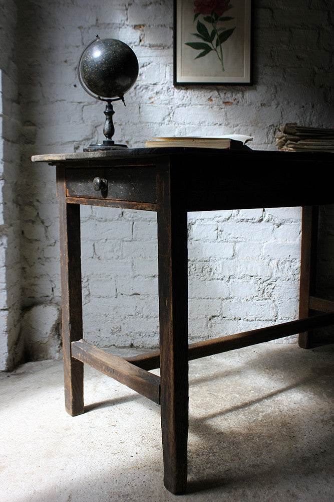 A Charming Mid-19thC Provincial Stained Pine Farmhouse Table c.1840-50